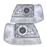 Coolstuffguru Compatible with Ford Ranger Halo Projector Headlight Chrome+Corner Bumper Turn Signal Lamp