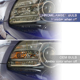 Coolstuffguru Compatible with Vw 99-05 Golf/Jetta Mk4 Black Side Marker Bumper Lights+T10 Chrome/Amber Bul