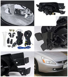 Coolstuffguru Compatible with Honda Accord DX LX 4DR Sedan Clear Fog Lights+H11 Bulbs+Switch