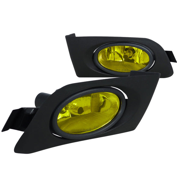 Coolstuffguru YELLOW FOG LIGHTS LAMP Compatible with 2001 2002 2003 HONDA CIVIC 2/4DR