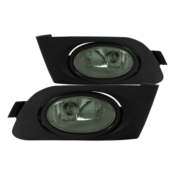 Coolstuffguru Compatible with Honda Civic 2/4dr JDM Smoke Bumper Fog Lights+Switch