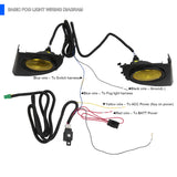 Coolstuffguru Compatible with Honda Civic Si 3DR Amber Lens OEM Style Fog Lights+Bulbs+Switch