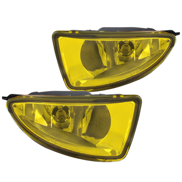 Coolstuffguru Compatible with Honda Civic 2/4 Door Yellow Front Bumper Fog Lights Driving Lamps+Switch