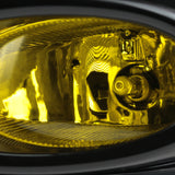 Coolstuffguru Compatible with Honda Civic Dual Halo Black Projector Headlights w/LED DRL+Yellow Fog Lamps