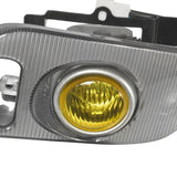 Coolstuffguru Compatible with Honda Civic 3Dr Black Headlights+Corner Lamp+Yellow Fog Lights+Red Tail Lamp