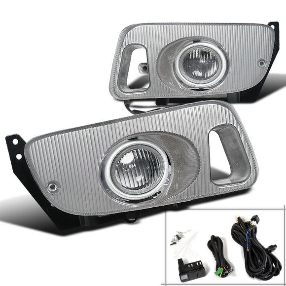 Coolstuffguru Compatible with Honda Civic 2/3Dr Clear Fog Lights Front Driving Lamps Kit Pair+Switch