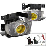 Coolstuffguru Compatible with Honda Civic 4 Dr Sedan Ex Dx Lx Yellow Fog Lights Lamps, Switch