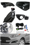 Coolstuffguru Compatible with Ford Fiesta Chrome Clear Front Bumper Fog Driving Lights+Bulbs+Switch