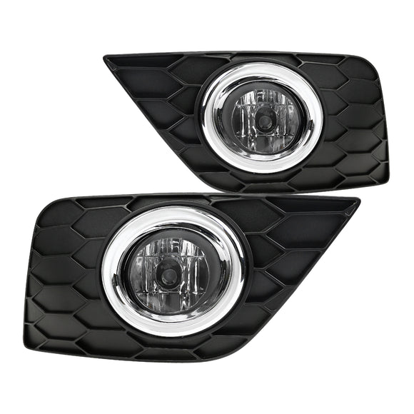 Coolstuffguru Compatible with Nissan Sentra Clear Bumper Driving Fog Lamps w/ Switch+Bezel