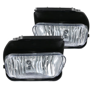 Coolstuffguru Compatible with Chevy Silverado Avalanche 1500 2500 Clear Bumper Driving Fog Lights+Switch