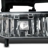 Coolstuffguru Compatible with Chevy Silverado Chrome Projector LED Headlights+Bumper Lamps+Driving Fog Lig