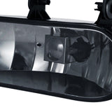Coolstuffguru Compatible with Chevy Silverado Suburban Tahoe Black Headlights+Bumper Lamps+Driving Fog Lig
