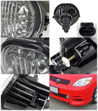 Coolstuffguru Compatible with Toyota Matrix Pontiac Vibe Clear Front Bumper Driving Fog Lights