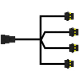 Coolstuffguru 12V 500W Fog Light 12 Gauge LED 4 Connectors 10ft Wiring Harness Kit Heavy Duty