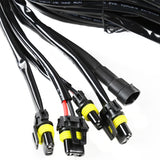 Coolstuffguru 12V 500W Fog Light 12 Gauge LED 4 Connectors 10ft Wiring Harness Kit Heavy Duty