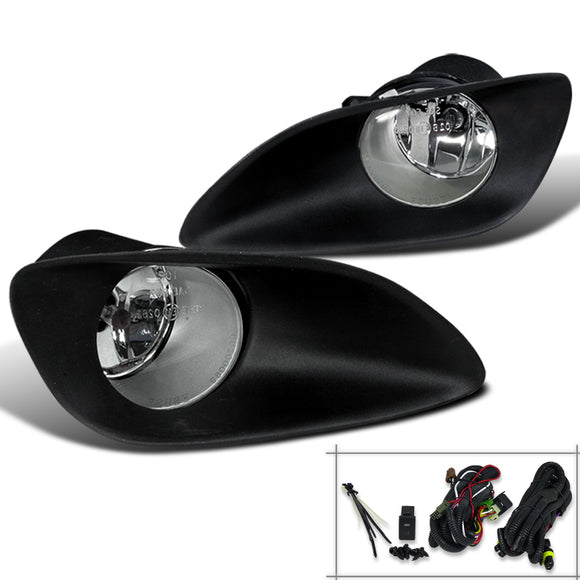 Coolstuffguru Compatible with Toyota Yaris 4 Door Sedan Oem Style Chrome Clear Fog Lights Lamps