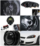 Coolstuffguru Compatible with Chevy Impala Monte Carlo Euro Crystal Black Headlights+Smoke Fog Lamps