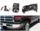 Coolstuffguru Compatible with DODGE RAM SMOKE CRYSTAL EURO HEAD LIGHT+BUMPER FOG LAMP