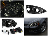 Coolstuffguru Compatible with Acura RSX DC5 Jdm Smoke Headlights+Tinted Fog Bumper Light Switch Kit