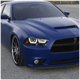 Coolstuffguru Compatible with Dodge Charger Black Dual Halo Projector Headlights+Clear Bumper Fog Lamps