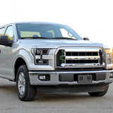 Coolstuffguru Compatible with Ford F150 Black LED Rim Projector Headlights+Clear SMD LED Bumper Fog Lamps