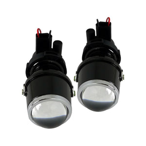 Coolstuffguru H3 12V 55W Halogen Bulb Glass Lens Metal Housing Projector Fog Lights Pair