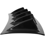 Coolstuffguru 5 Shark Fin 23" Rear Bumper Diffuser Spoiler Lip Wing Splitter Black ABS Chassis