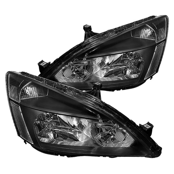 Coolstuffguru Black Clear Headlights Lamps Compatible with 2003-2007 Honda Accord LX EX 2Dr 4Dr