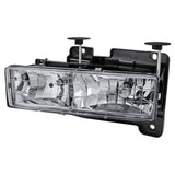 Coolstuffguru Compatible with Chevy Gmc C10 Ck Suburban Yukon Chrome Clear Head Lights