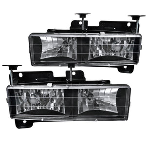 Coolstuffguru Compatible with Chevy Chevrolet C10 Pick Up Truck Black Headlights