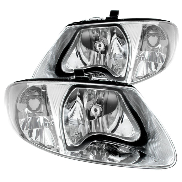 Coolstuffguru Compatible with Dodge Caravan Chrysler Town & Country Grand Voyager Euro Chrome Headlights