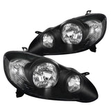 Coolstuffguru Compatible with Toyota Corolla Clear Lens Black Housing Head Lights Corner Signal Lamps