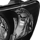 Coolstuffguru Compatible with Honda Civic Assembly Black Clear Headlights Turn Signal Lamps Pair