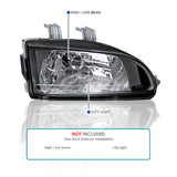 Coolstuffguru Compatible with Honda Civic Ex Dx Lx Black Housing Headlights