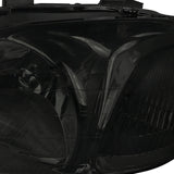 Coolstuffguru Compatible with Civic 2Dr Coupe Crystal Smoke Headlight+Red/Smoke Tail Lights