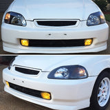 Coolstuffguru Compatible with/Replacement for 1996-1998 Honda Civic 2/3/4 Dr Black Headlights Front Head Lights Lamps Left+Right