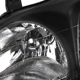 Coolstuffguru Compatible with/Replacement for 1996-1998 Honda Civic 2/3/4 Dr Black Headlights Front Head Lights Lamps Left+Right
