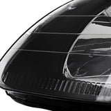 Coolstuffguru Compatible with/Replacement for 1996-1998 Honda Civic 2/3/4 Dr Black Headlights Front Head Lights Lamps Left+Right