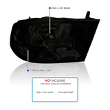 Coolstuffguru Compatible with Dodge RAM 1500 2500 3500 Pickup Smoke Lens Headlights Tinted Head Lamps Pair