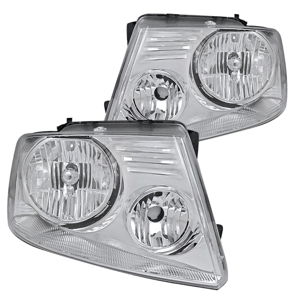 Coolstuffguru Compatible with Ford F150 F-150 Xl Stx Xlt Chrome Headlights