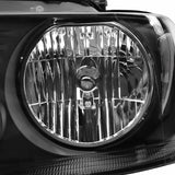 Coolstuffguru Compatible with Ford F150 Black Clear Headlights w/ Clear Reflector Pair