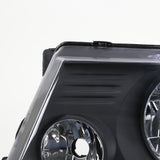 Coolstuffguru Compatible with Ford F150 Black Clear Headlights w/ Clear Reflector Pair