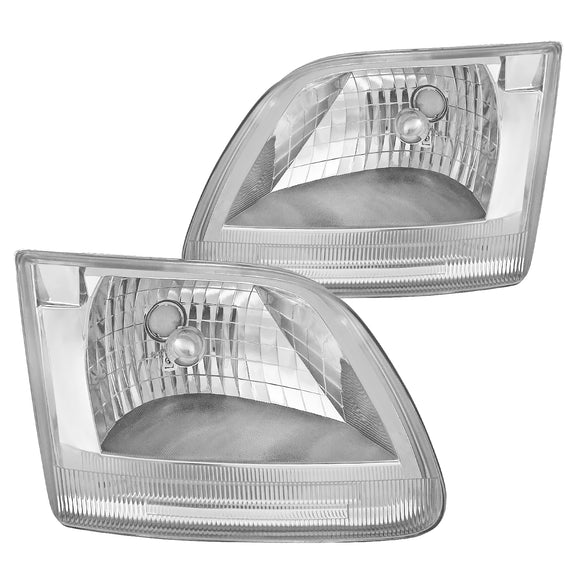 Coolstuffguru Compatible with Ford F150 Expedition Clear Headlights Head Lamps Pair