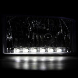 Coolstuffguru Compatible with Ford F250 F350 F450 F550 Smd Diamond Chrome Headlights Clear Head Lamps