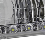 Coolstuffguru Compatible with Ford F250 F350 F450 F550 Smd Diamond Chrome Headlights Clear Head Lamps