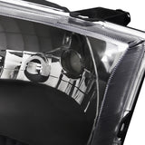 Coolstuffguru Compatible with Ford F250 F350 F450 Super Duty Excursion Diamond Black Headlights Pair