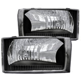 Coolstuffguru Compatible with Ford F250 F350 F450 Super Duty Excursion Diamond Black Headlights Pair