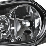 Coolstuffguru Compatible with VW Golf GTI Black Headlights w/Built-in Fog Lamps+Clear Fog Lights+Switch