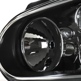 Coolstuffguru Compatible with VW Golf GTI Black Headlights w/Built-in Fog Lamps+Clear Fog Lights+Switch