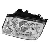 Coolstuffguru Compatible with/Replacement for 1999-2005 Volkswagen Jetta Bora MK4 Clear Tinted Headlights w/o Built-in Fog Lamps